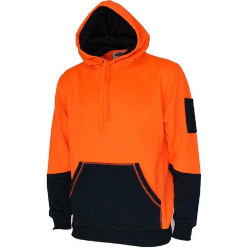 WORKWEAR, SAFETY & CORPORATE CLOTHING SPECIALISTS  - Hivis 2 tone super fleecy hoodie