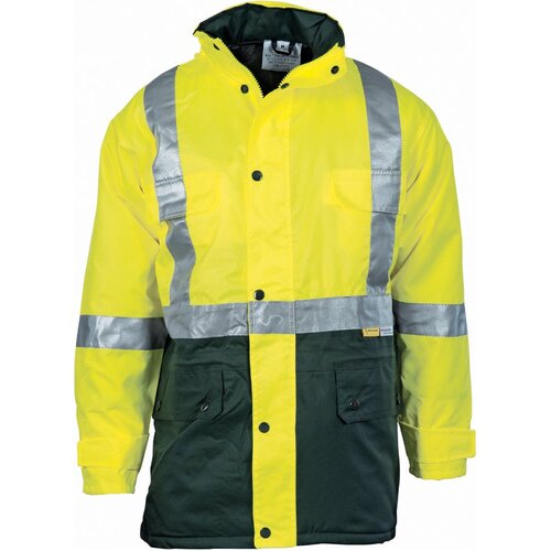 WORKWEAR, SAFETY & CORPORATE CLOTHING SPECIALISTS  - HiVis Two Tone Quilted Jacket with 3M R/Tape