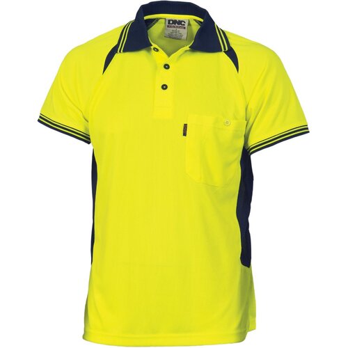 WORKWEAR, SAFETY & CORPORATE CLOTHING SPECIALISTS  - Cool-Breeze Contrast Mesh Polo - short sleeve