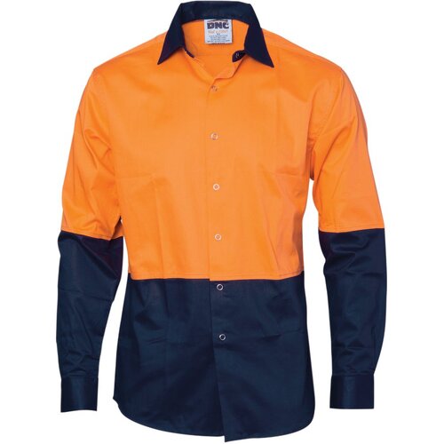WORKWEAR, SAFETY & CORPORATE CLOTHING SPECIALISTS  - HiVis Cool Breeze Food Industry Cotton Shirt - Long Sleeve