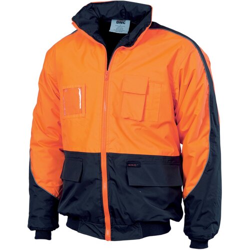 WORKWEAR, SAFETY & CORPORATE CLOTHING SPECIALISTS  - HiVis Contrast BOMBER JACKET