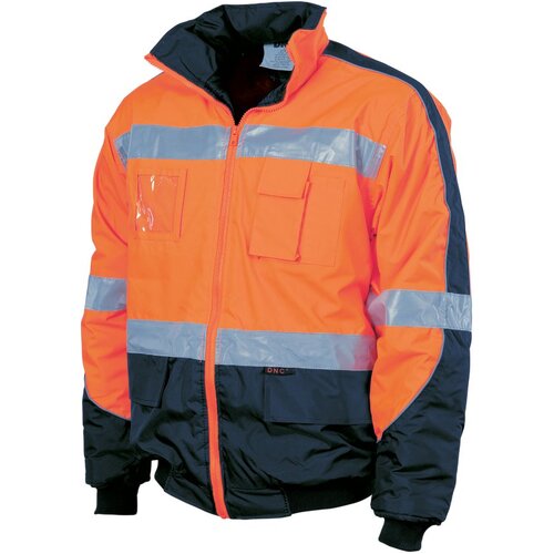 WORKWEAR, SAFETY & CORPORATE CLOTHING SPECIALISTS  - HiVis D/N Contrast Bomber Jacket