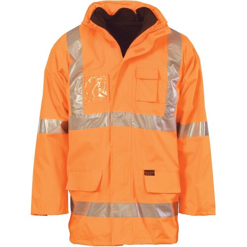 WORKWEAR, SAFETY & CORPORATE CLOTHING SPECIALISTS  - HiVis Cross Back D/N ?6 in 1? jacket (Outer Jacket and Inner Vest can be sold separately)