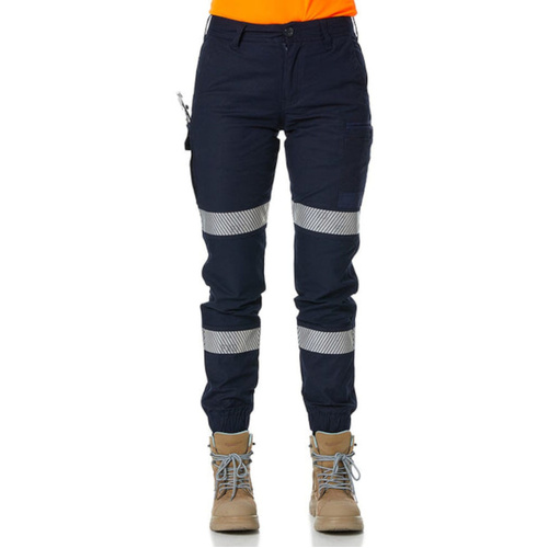 WORKWEAR, SAFETY & CORPORATE CLOTHING SPECIALISTS  - WP-4WT Ladies Cuff Work Pant 360 Stretch - Taped