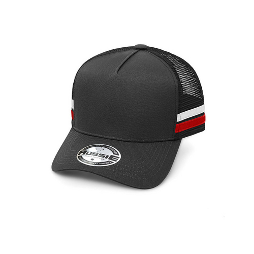WORKWEAR, SAFETY & CORPORATE CLOTHING SPECIALISTS  - A-Frame Striped Trucker Cap