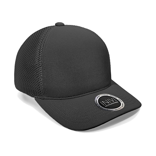 WORKWEAR, SAFETY & CORPORATE CLOTHING SPECIALISTS  - INIVI 2 PANEL SEAMLESS CAP  -  OTTOMAN POLYESTER/MESH - HOOK & LOOP