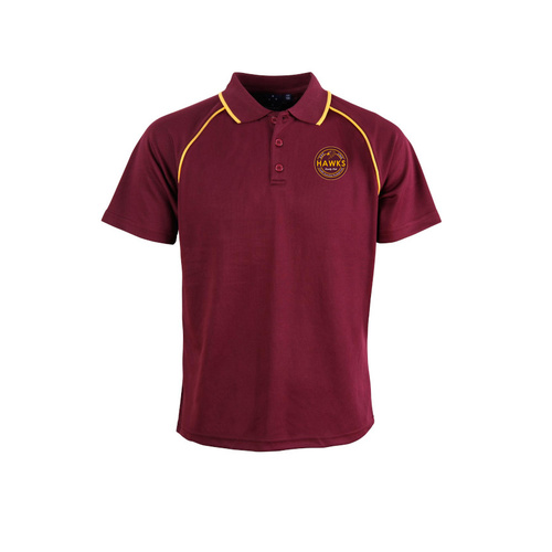 WORKWEAR, SAFETY & CORPORATE CLOTHING SPECIALISTS  - Kids Maroon Club Polo (Inc Hawks logo to front, CAFC to back)