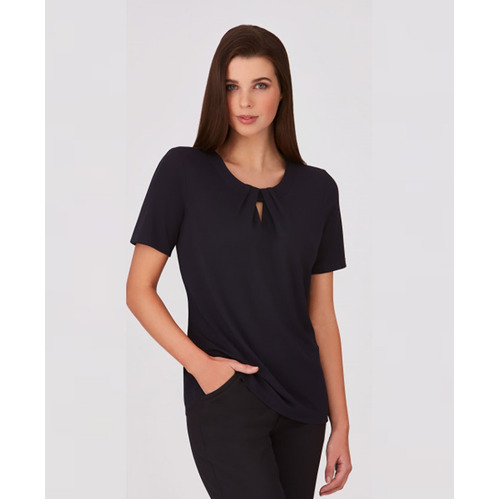 WORKWEAR, SAFETY & CORPORATE CLOTHING SPECIALISTS  - The Keyhole Knit Blouse - Short Sleeve - Ladies
