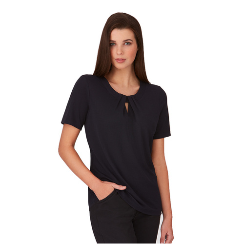 WORKWEAR, SAFETY & CORPORATE CLOTHING SPECIALISTS  - The Keyhole Knit Blouse - Short Sleeve - Ladies