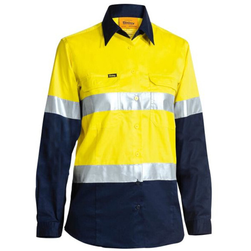 WORKWEAR, SAFETY & CORPORATE CLOTHING SPECIALISTS  - WOMENS 3M TAPED COOL LIGHTWEIGHT HI VIS SHIRT - LONG SLEEVES