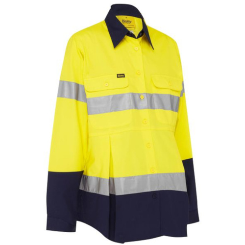 WORKWEAR, SAFETY & CORPORATE CLOTHING SPECIALISTS  - WOMENS 3M TAPED HI VIS MATERNITY DRILL SHIRT