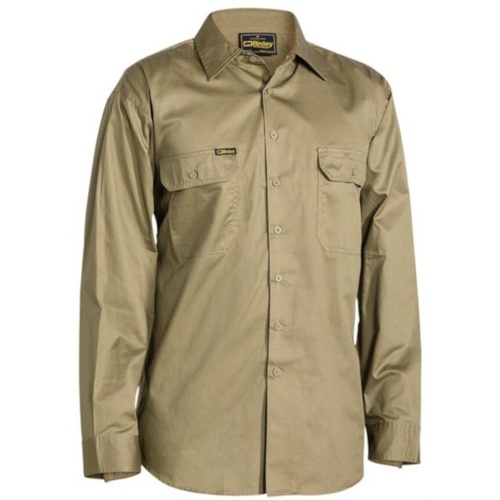 WORKWEAR, SAFETY & CORPORATE CLOTHING SPECIALISTS  - LONG SLEEVE COOL LIGHTWEIGHT DRILL SHIRT