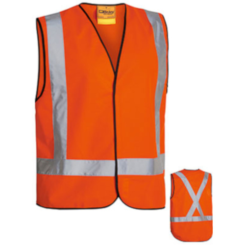 WORKWEAR, SAFETY & CORPORATE CLOTHING SPECIALISTS  - HI VIS VEST X BACK TAPE