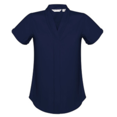 WORKWEAR, SAFETY & CORPORATE CLOTHING SPECIALISTS  - Ladies Madison Short Sleeve (inc logo EMB to front)