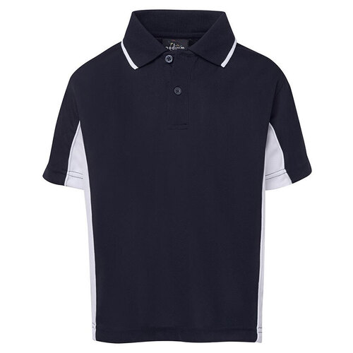 WORKWEAR, SAFETY & CORPORATE CLOTHING SPECIALISTS  - PODIUM KIDS CONTRAST POLO (Inc Emb Logo LC)