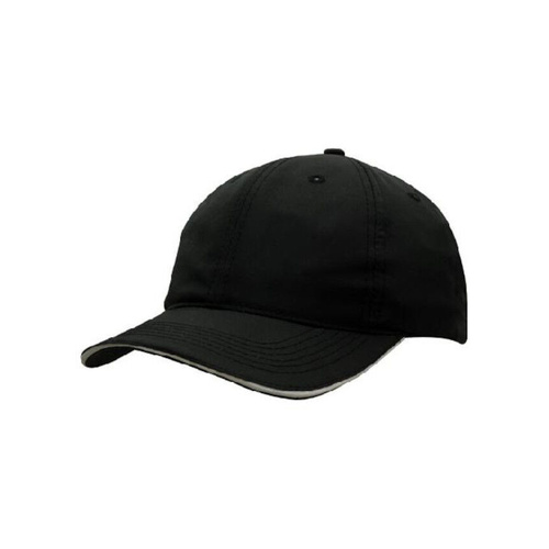 WORKWEAR, SAFETY & CORPORATE CLOTHING SPECIALISTS  - Spring Woven Fabric Cap with Wind Strap & Clip