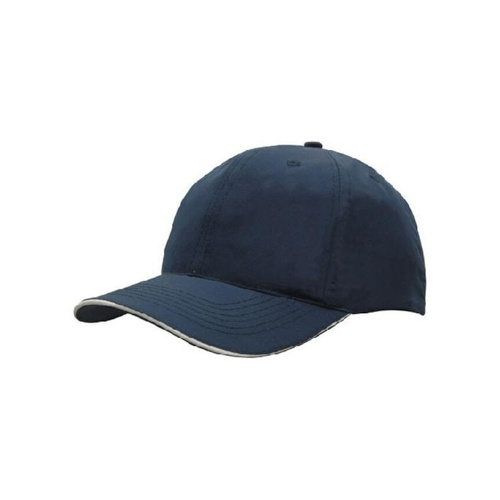 WORKWEAR, SAFETY & CORPORATE CLOTHING SPECIALISTS  - Spring Woven Fabric Cap with Wind Strap & Clip