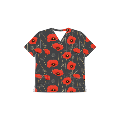 WORKWEAR, SAFETY & CORPORATE CLOTHING SPECIALISTS  - Medical Scrub Shirt with multiple side pockets and loop