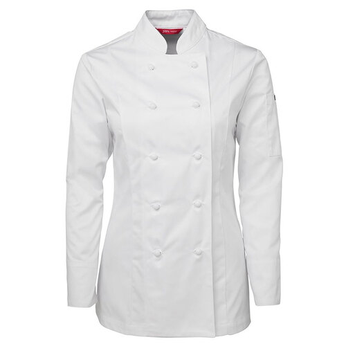 WORKWEAR, SAFETY & CORPORATE CLOTHING SPECIALISTS  - JB's LADIES L/S CHEF'S JACKET