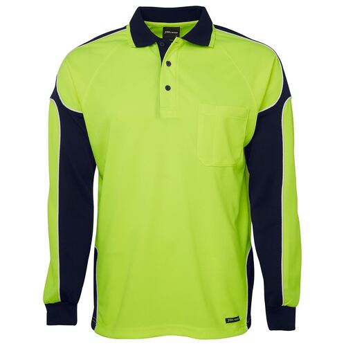 WORKWEAR, SAFETY & CORPORATE CLOTHING SPECIALISTS  - JB's HI VIS 4602.1 L/S ARM PANEL POLO