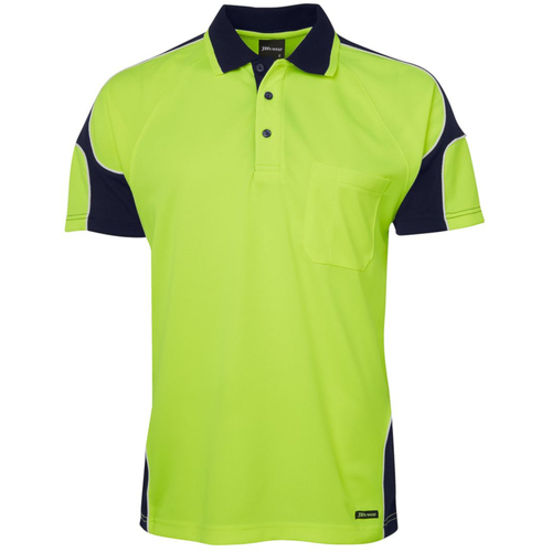 WORKWEAR, SAFETY & CORPORATE CLOTHING SPECIALISTS  - JB's HI VIS 4602.1 S/S ARM PANEL POLO