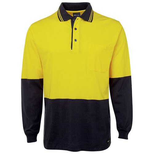 WORKWEAR, SAFETY & CORPORATE CLOTHING SPECIALISTS  - JB's HI VIS L/S COTTON POLO