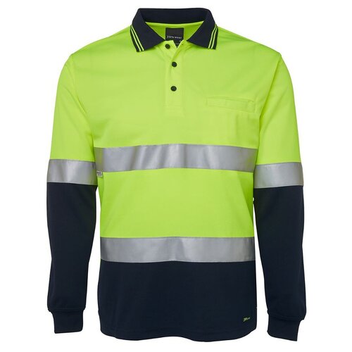 WORKWEAR, SAFETY & CORPORATE CLOTHING SPECIALISTS  - JB's HI VIS L/S (D) TRAD POLO