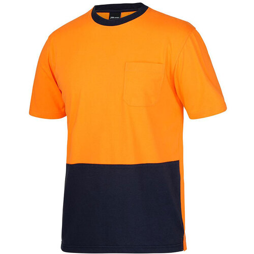 WORKWEAR, SAFETY & CORPORATE CLOTHING SPECIALISTS  - JB's HV CREW NECK COTTON T-SHIRT