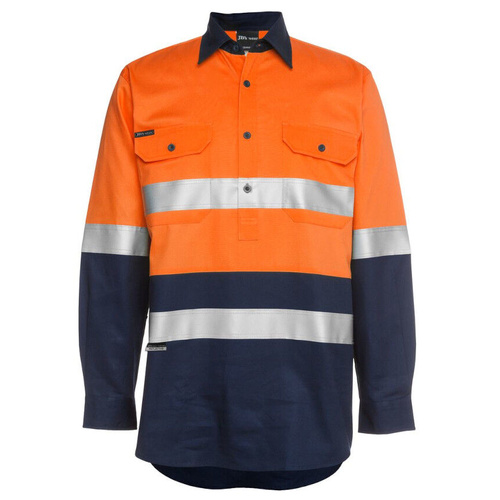 WORKWEAR, SAFETY & CORPORATE CLOTHING SPECIALISTS  - JB's HI VIS (D) CLOSE FRONT L/S SHIRT 190G