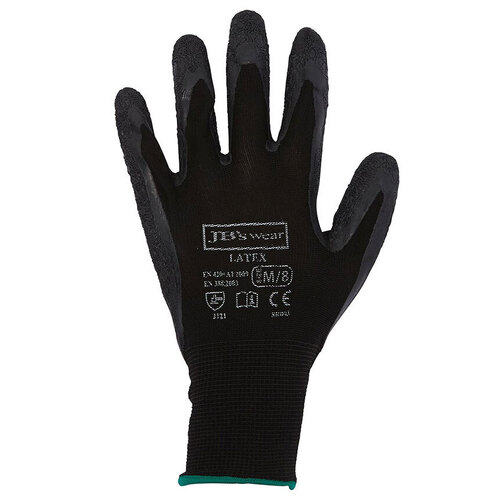WORKWEAR, SAFETY & CORPORATE CLOTHING SPECIALISTS  - JB's Black Latex Glove (12 Pack)