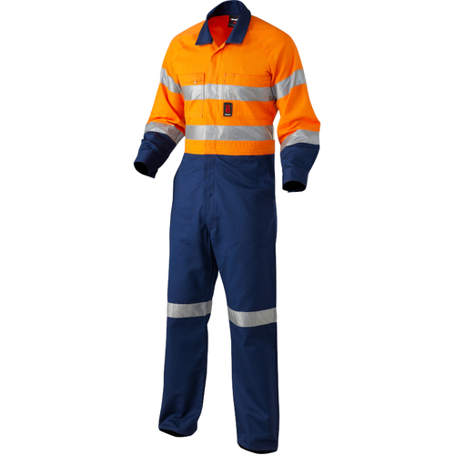WORKWEAR, SAFETY & CORPORATE CLOTHING SPECIALISTS  - Originals - Hi-Vis Reflective Spliced Comb Drill Overall - 'Hoop'