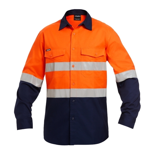 WORKWEAR, SAFETY & CORPORATE CLOTHING SPECIALISTS  - Workcool - Workcool 2 Hi-Vis Reflect Spliced Shirt L/S "HOOP"