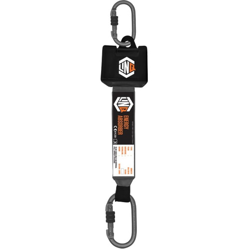WORKWEAR, SAFETY & CORPORATE CLOTHING SPECIALISTS  - LINQ Self Retracting 2.5M Webbing Lanyard with Hardware KS X2