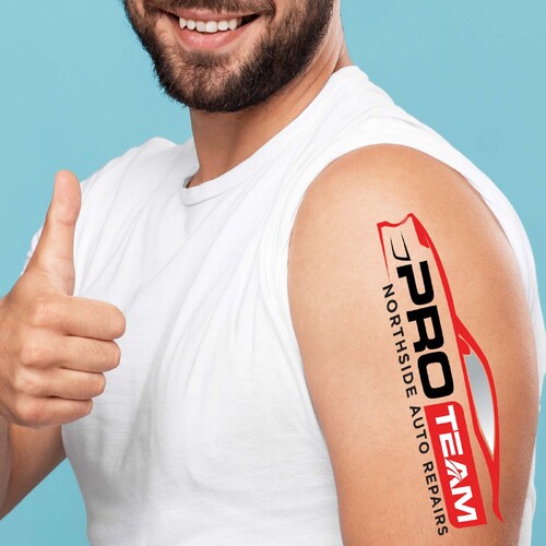 WORKWEAR, SAFETY & CORPORATE CLOTHING SPECIALISTS  - 152 x 38 Temporary Tattoos