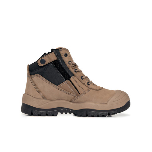 WORKWEAR, SAFETY & CORPORATE CLOTHING SPECIALISTS  - Stone ZipSider Boot w/ Scuff Cap