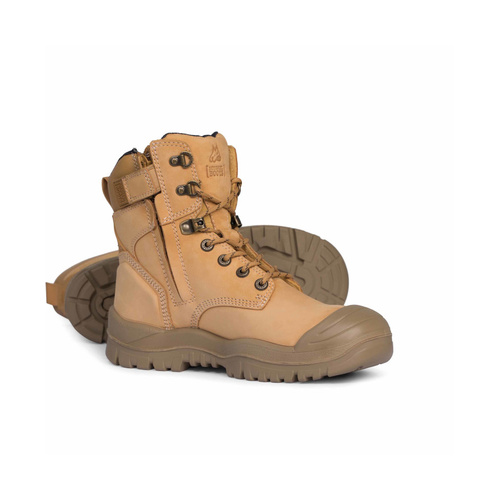 WORKWEAR, SAFETY & CORPORATE CLOTHING SPECIALISTS  - Wheat High Ankle ZipSider Boot w/ Scuff Cap