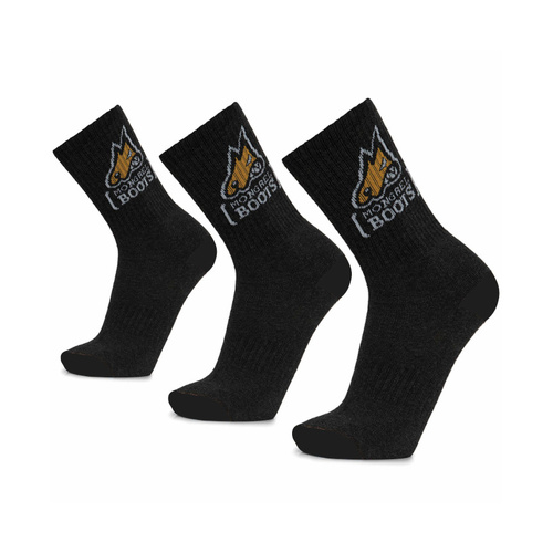 WORKWEAR, SAFETY & CORPORATE CLOTHING SPECIALISTS  - Mongrel Bamboo Socks Black Boot Socks Pack of 3