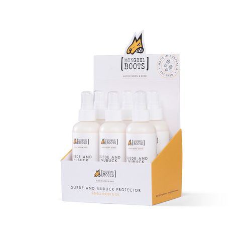 WORKWEAR, SAFETY & CORPORATE CLOTHING SPECIALISTS  - Display Pack - Mongrel Suede and Nubuck Protector - 6 Bottles