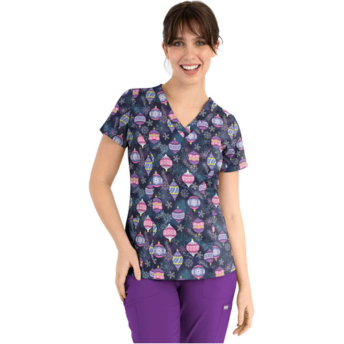 WORKWEAR, SAFETY & CORPORATE CLOTHING SPECIALISTS  - Printed V-neck top