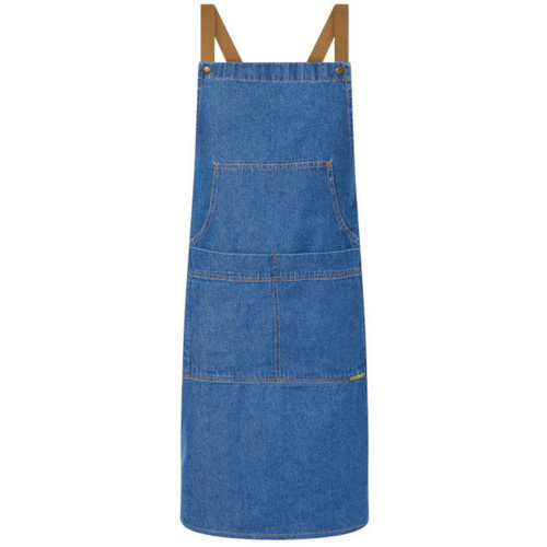 WORKWEAR, SAFETY & CORPORATE CLOTHING SPECIALISTS  - Full Bib Denim Apron with Pockets