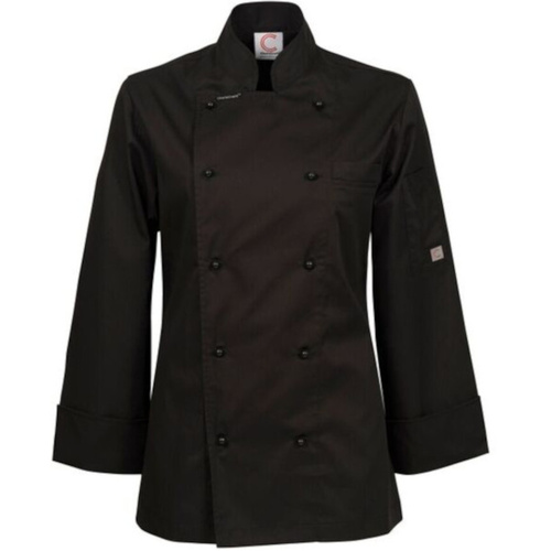 WORKWEAR, SAFETY & CORPORATE CLOTHING SPECIALISTS  - Womens Lightweight Executive Long Sleeve Chefs Jacket