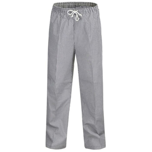 WORKWEAR, SAFETY & CORPORATE CLOTHING SPECIALISTS  - Unisex Chefs Check Elastic Drawstring Pants