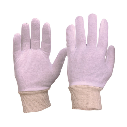 WORKWEAR, SAFETY & CORPORATE CLOTHING SPECIALISTS  - Interlock Poly/Cotton Liner Knit Wrist Gloves