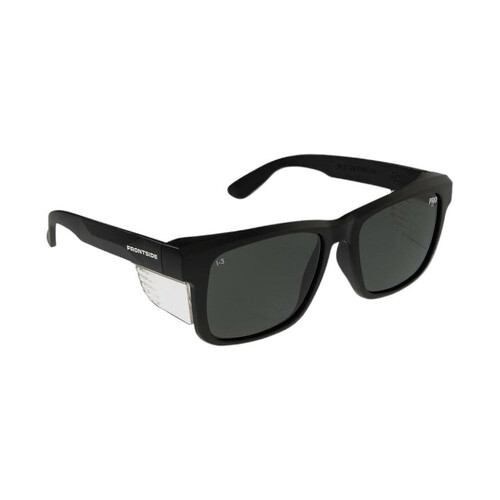 WORKWEAR, SAFETY & CORPORATE CLOTHING SPECIALISTS  - SAFETY GLASSES FRONTSIDE POLARISED SMOKE LENS WITH BLACK FRAME