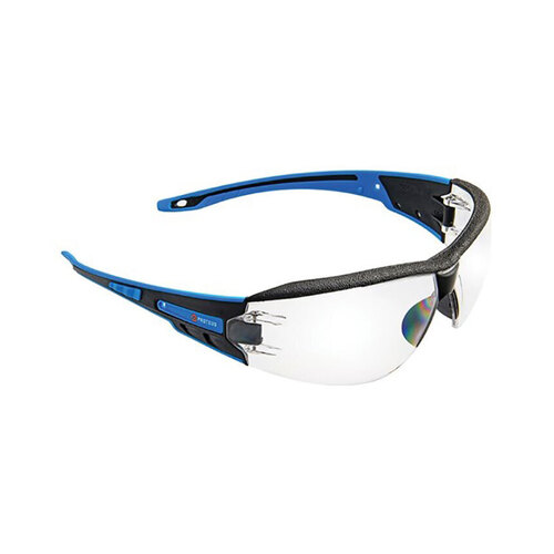 WORKWEAR, SAFETY & CORPORATE CLOTHING SPECIALISTS  - PROTEUS 1 SAFETY GLASSES CLEAR LENS INTEGRATED BROW DUST GUARD