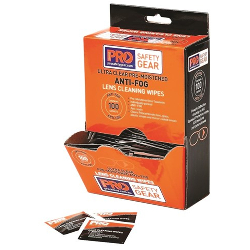 WORKWEAR, SAFETY & CORPORATE CLOTHING SPECIALISTS  - Anti-Fog Lens Wipes. Box of 100