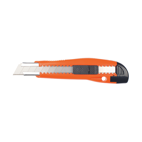 WORKWEAR, SAFETY & CORPORATE CLOTHING SPECIALISTS  - Utility Knife Manual Retractable Slide Lock Snap Blade 18MM RONSTA