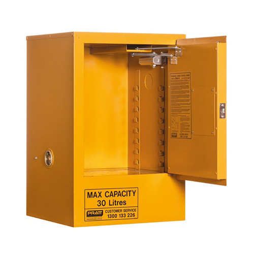 WORKWEAR, SAFETY & CORPORATE CLOTHING SPECIALISTS  - Flammable Storage Cabinet 30L 1 Door, 1 Shelf