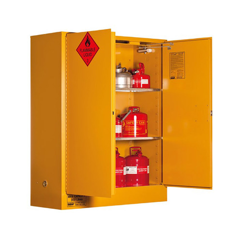 WORKWEAR, SAFETY & CORPORATE CLOTHING SPECIALISTS  - Flammable Storage Cabinet 350L 2 Door, 3 Shelf