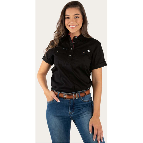 WORKWEAR, SAFETY & CORPORATE CLOTHING SPECIALISTS  - Jules Womens Half Button Short Sleeve Work Shirt